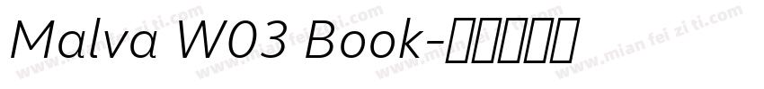 Malva W03 Book字体转换